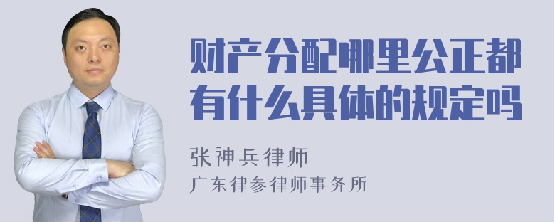 财产分配哪里公正都有什么具体的规定吗