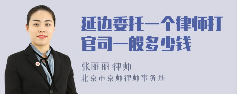 延边委托一个律师打官司一般多少钱