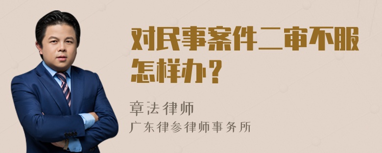 对民事案件二审不服怎样办？