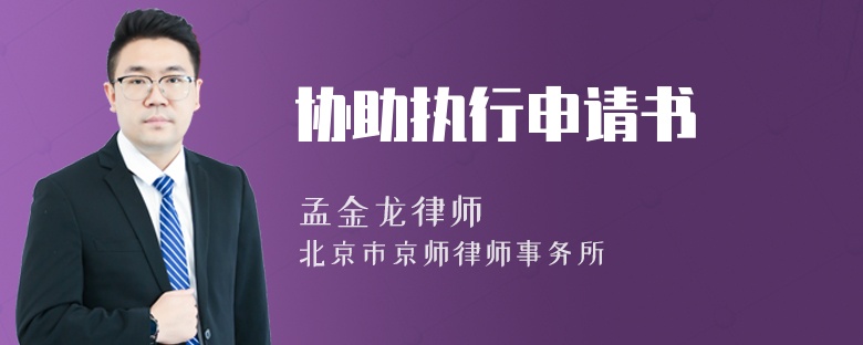 协助执行申请书