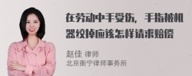 在劳动中手受伤，手指被机器绞掉应该怎样请求赔偿