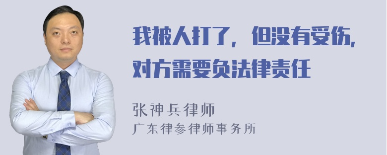 我被人打了，但没有受伤，对方需要负法律责任