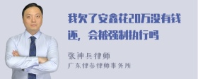 我欠了安鑫花20万没有钱还，会被强制执行吗