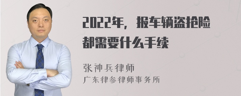 2022年，报车辆盗抢险都需要什么手续