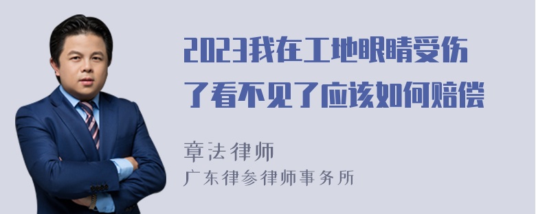 2023我在工地眼睛受伤了看不见了应该如何赔偿