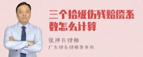 三个拾级伤残赔偿系数怎么计算