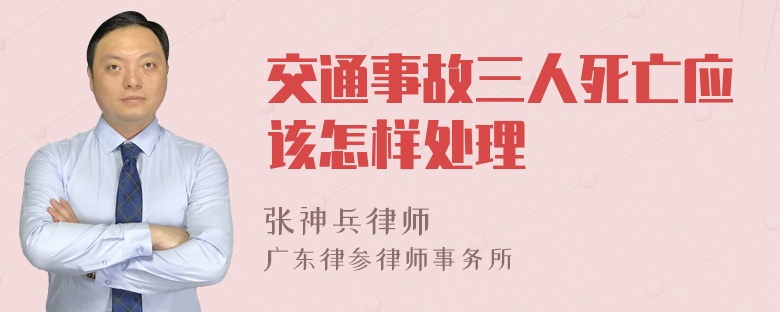 交通事故三人死亡应该怎样处理