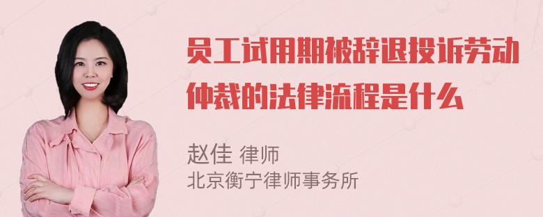 员工试用期被辞退投诉劳动仲裁的法律流程是什么