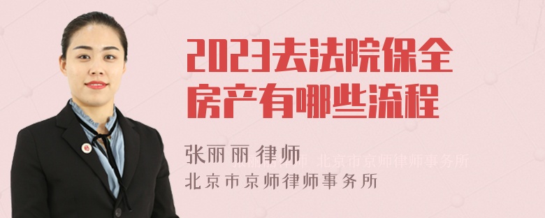 2023去法院保全房产有哪些流程