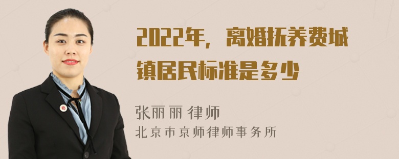 2022年，离婚抚养费城镇居民标准是多少