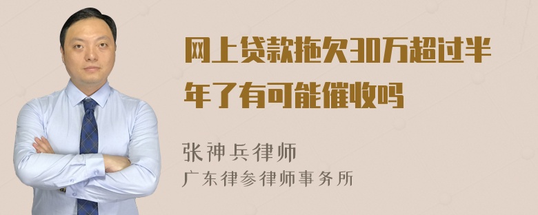 网上贷款拖欠30万超过半年了有可能催收吗