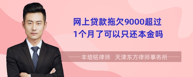 网上贷款拖欠9000超过1个月了可以只还本金吗