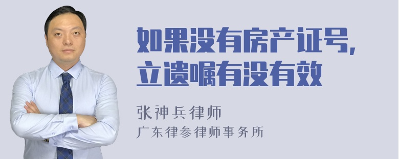 如果没有房产证号，立遗嘱有没有效