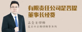 有限责任公司是否提董事长经费