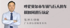 呼伦贝尔市车辆与行人的车祸如何进行认定