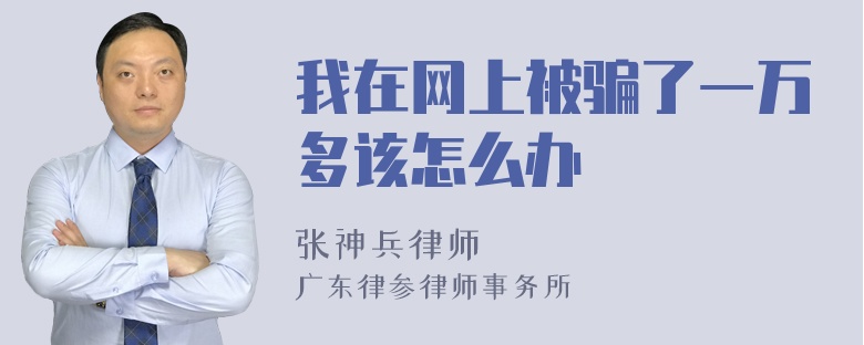 我在网上被骗了一万多该怎么办