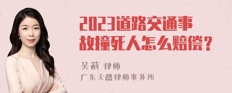 2023道路交通事故撞死人怎么赔偿？