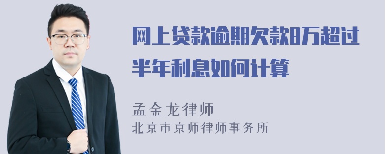 网上贷款逾期欠款8万超过半年利息如何计算