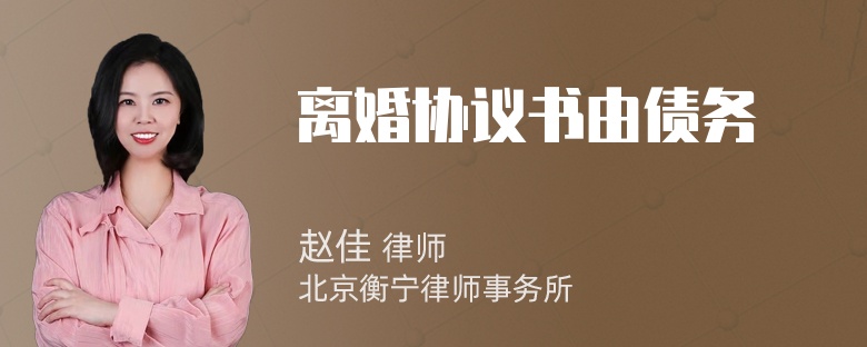 离婚协议书由债务