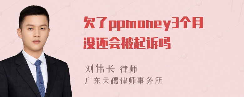 欠了ppmoney3个月没还会被起诉吗