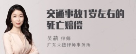 交通事故1岁左右的死亡赔偿