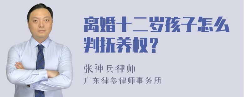 离婚十二岁孩子怎么判抚养权？