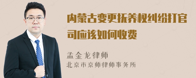 内蒙古变更抚养权纠纷打官司应该如何收费