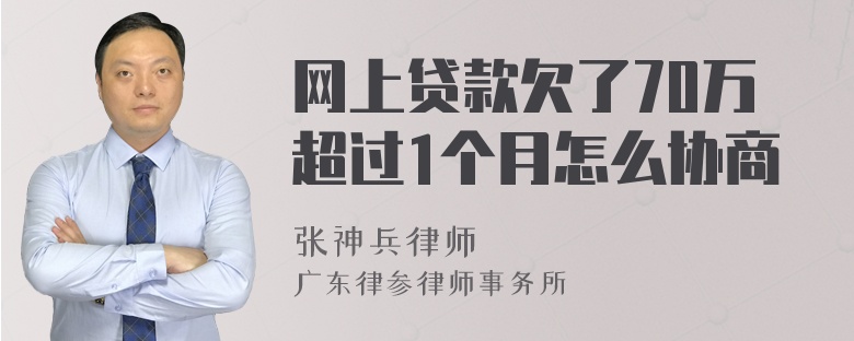 网上贷款欠了70万超过1个月怎么协商