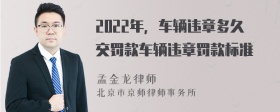 2022年，车辆违章多久交罚款车辆违章罚款标准