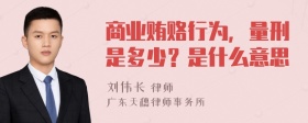 商业贿赂行为，量刑是多少？是什么意思