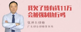 我欠了臻有钱11万会被强制执行吗