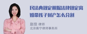 民法典规定根据法律规定离婚带孩子财产怎么分割