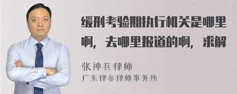 缓刑考验期执行机关是哪里啊，去哪里报道的啊，求解