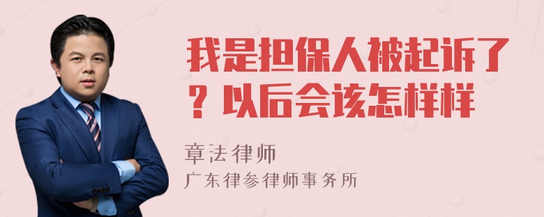 我是担保人被起诉了？以后会该怎样样