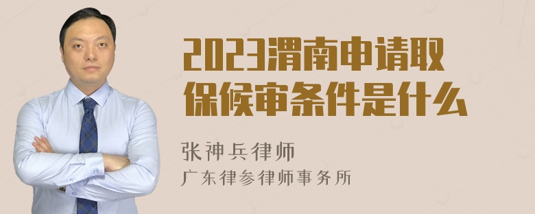 2023渭南申请取保候审条件是什么