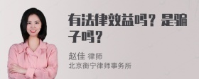 有法律效益吗？是骗子吗？