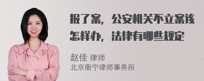 报了案，公安机关不立案该怎样办，法律有哪些规定