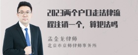 2023两个户口走法律流程注销一个，算犯法吗