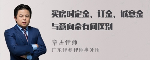 买房时定金、订金、诚意金与意向金有何区别