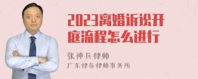 2023离婚诉讼开庭流程怎么进行