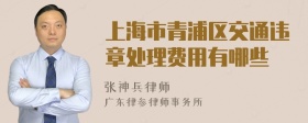 上海市青浦区交通违章处理费用有哪些