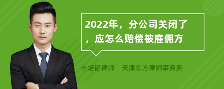 2022年，分公司关闭了，应怎么赔偿被雇佣方