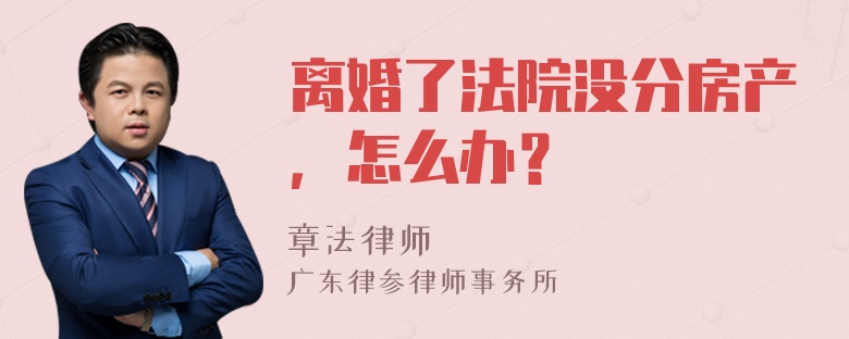 离婚了法院没分房产，怎么办？