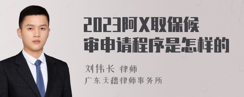 2023阿X取保候审申请程序是怎样的