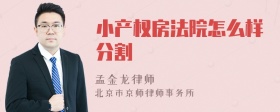 小产权房法院怎么样分割