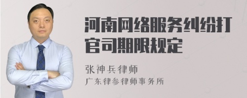 河南网络服务纠纷打官司期限规定