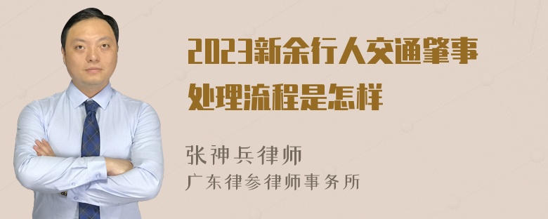 2023新余行人交通肇事处理流程是怎样