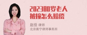 202380岁老人被撞怎么赔偿