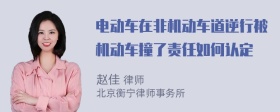 电动车在非机动车道逆行被机动车撞了责任如何认定