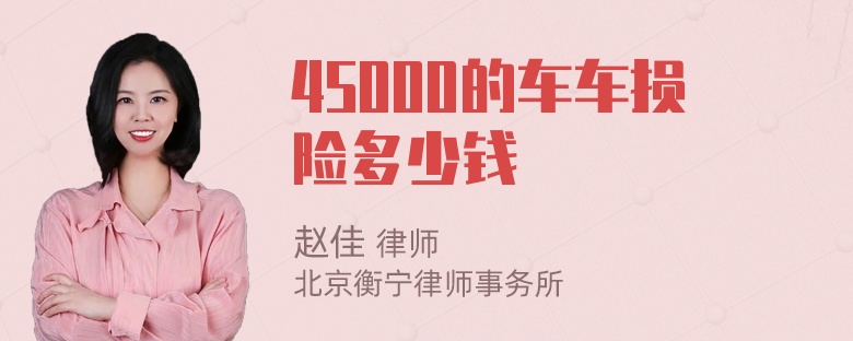 45000的车车损险多少钱